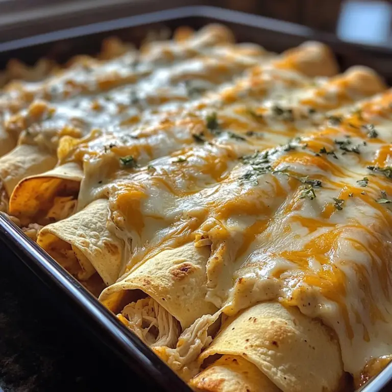 38g Protein Chicken Enchiladas with Dreamy White Sauce