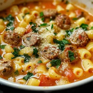 BEST Italian Sausage Ditalini Soup