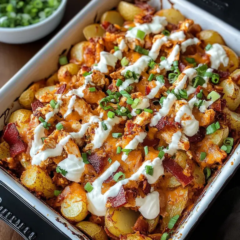 Buffalo Chicken Roasted Potato Bake