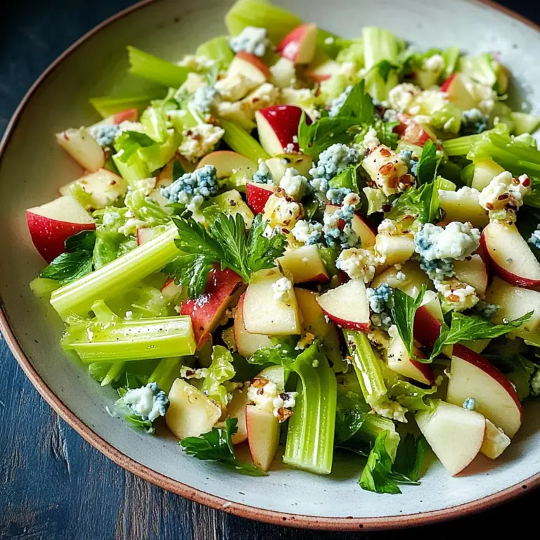 Celery Salad With Apples and Blue Cheese