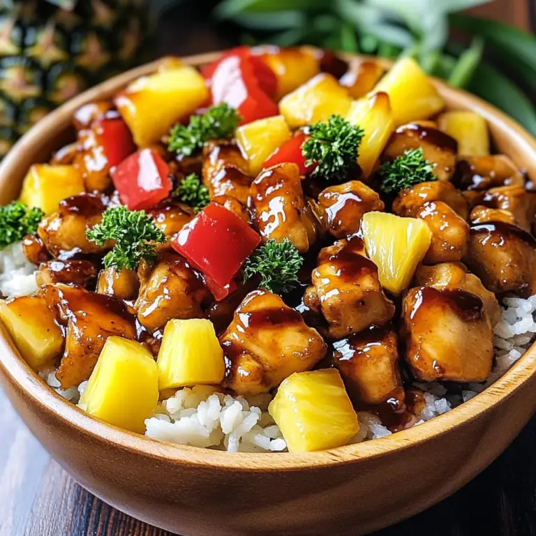 Chicken Teriyaki Pineapple Bowls Recipe