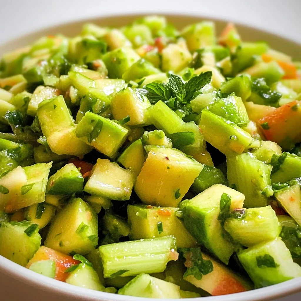 Crunchy apple salad with celery & avocado