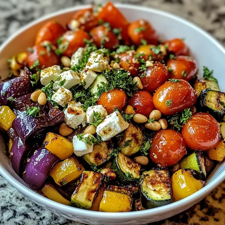 Easy Mediterranean Roasted Veggie Bowl with Bold, Fresh Flavors