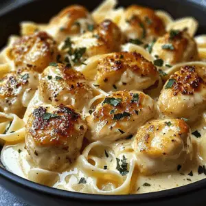 Garlic Butter Chicken Bites with Creamy Parmesan Pasta: An Incredible 7-Step Recipe