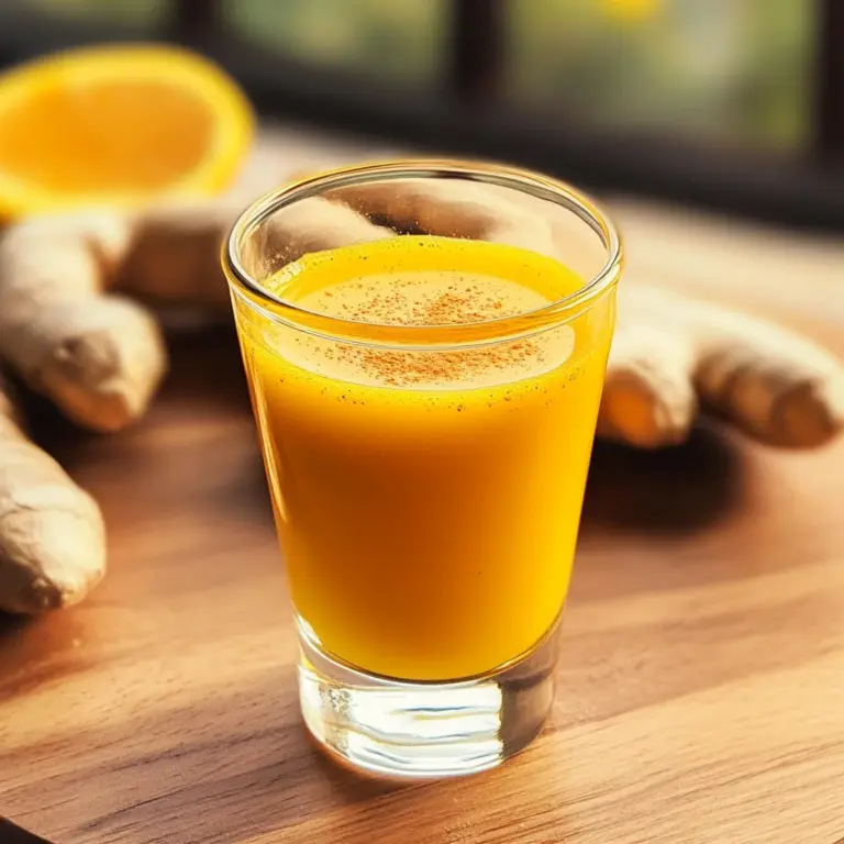 Homemade Ginger and Turmeric Immunity Shots