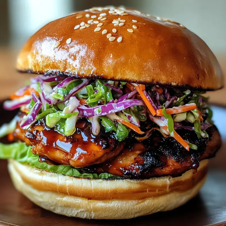 Korean BBQ Chicken Sandwich with Cabbage Slaw
