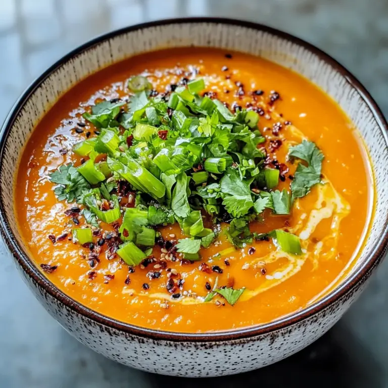 Spicy Miso Carrot Soup: Your Cozy Vegan Comfort Bowl