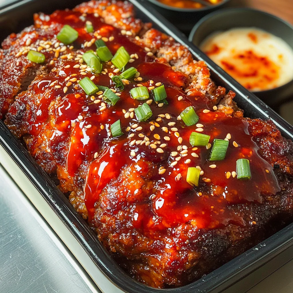 korean meatloaf with gochujang glaze