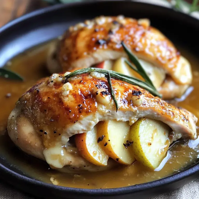 Apple and Brie Stuffed Chicken with Maple Dijon Glaze