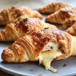 Baked Turkey and Cheese Croissant Recipe