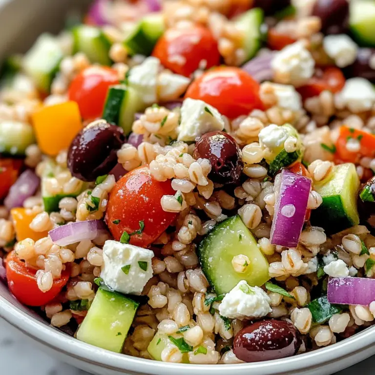 Barley Greek Salad {Instant Pot Barley}