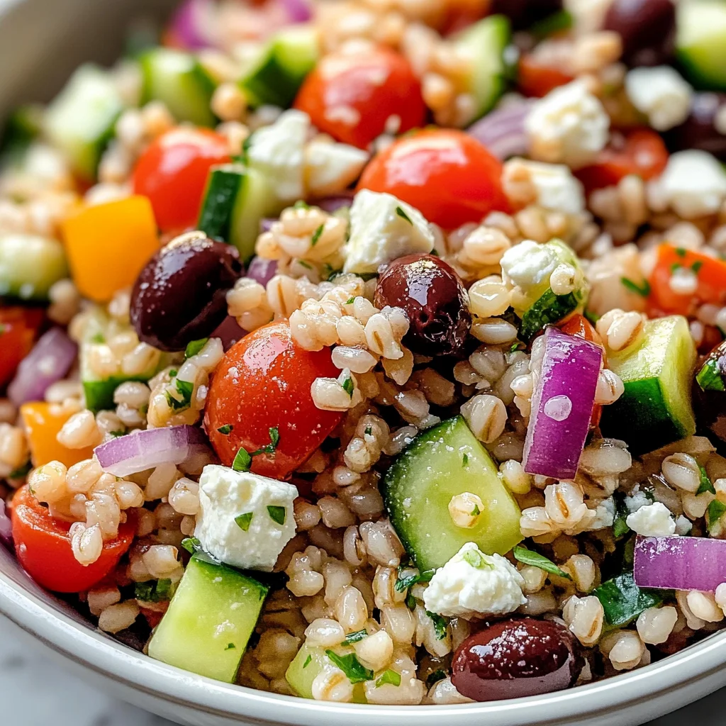 Barley Greek Salad {Instant Pot Barley}