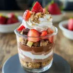 Chocolate and Strawberry Cheesecake Parfait