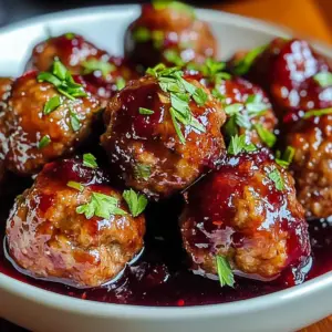 Cranberry Sauce Meatballs