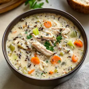 Creamy Crockpot Chicken Wild Rice Soup