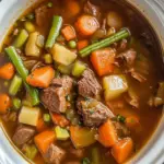 Crockpot Vegetable Beef Soup (full of flavor!)