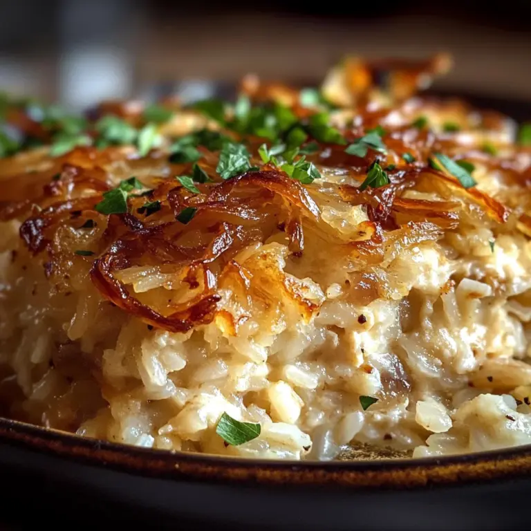 French Onion Chicken Rice Casserole
