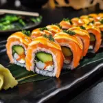Gourmet Salmon Sushi Rolls