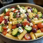 Greek Rigatoni Pasta Salad – A Fresh and Flavorful Mediterranean Delight!