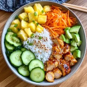 Hawaiian Inspired Chicken Poke Bowl Full of Flavorful Joy