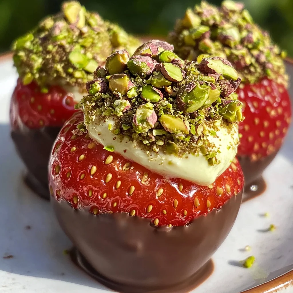 Homemade Dubai Chocolate Strawberries - theamazingfood