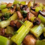 Jennie's Roasted Celery And Mushrooms