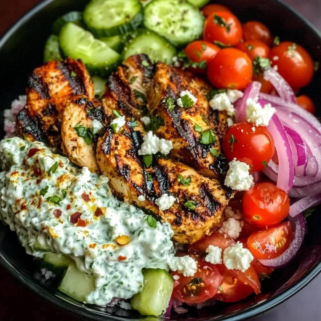 Loaded Mediterranean Chicken Power Bowl