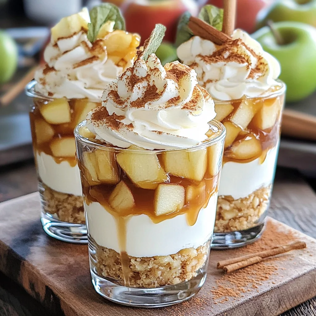 No Bake Caramel Apple Cheesecake Parfaits