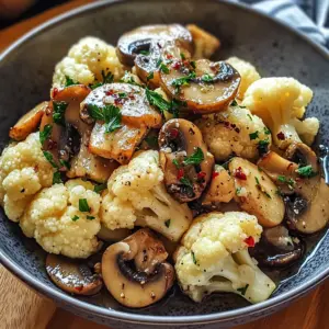 Sautéed Garlic Mushrooms & Cauliflower: Your Quick Comfort Dish