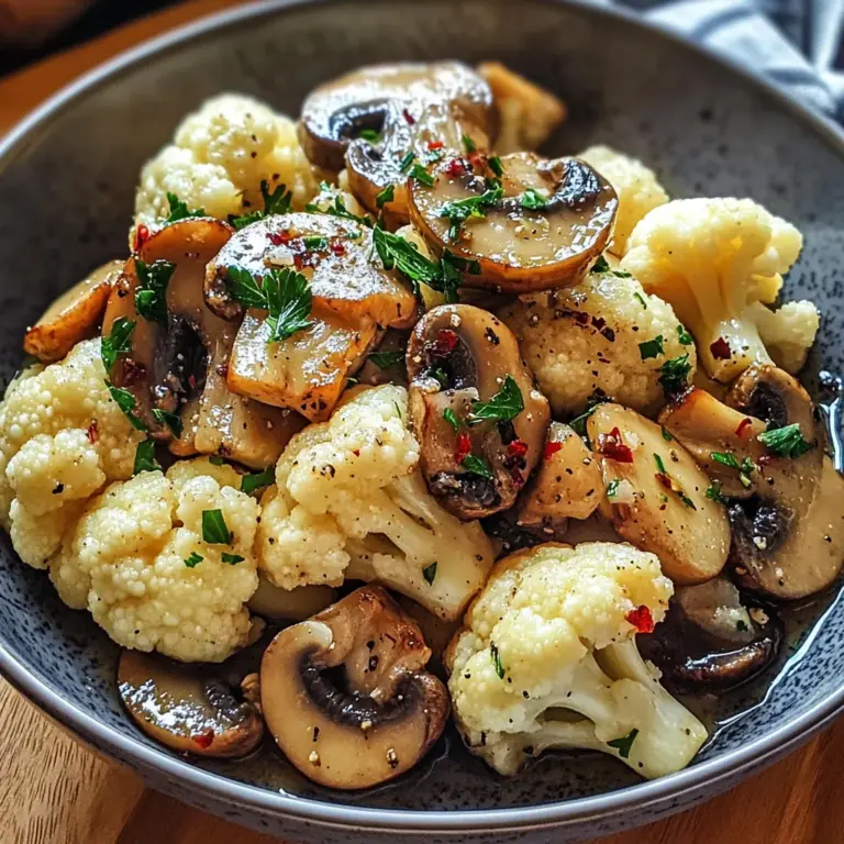 Sautéed Garlic Mushrooms & Cauliflower: Your Quick Comfort Dish