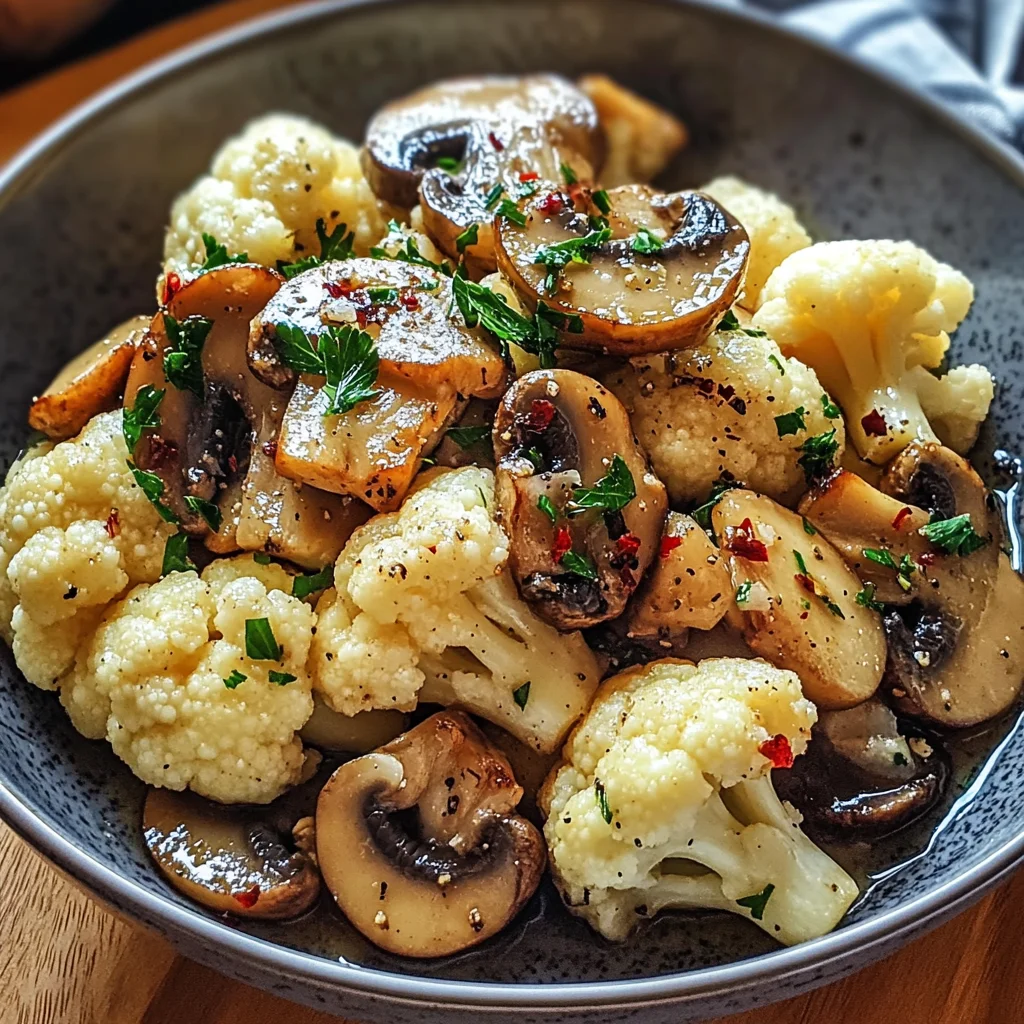 Sautéed Garlic Mushrooms & Cauliflower: Your Quick Comfort Dish