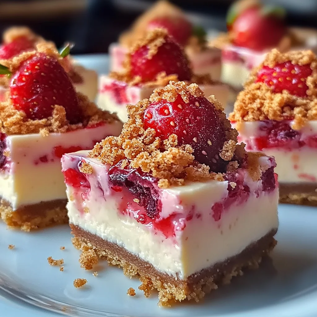Strawberry Crunch Cheesecake Bites