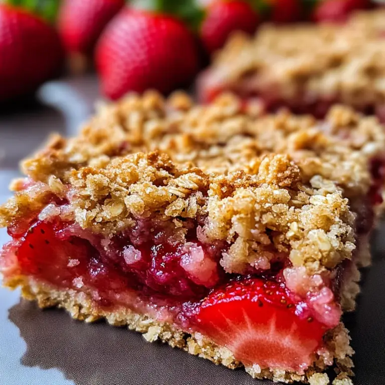 Strawberry Oatmeal Crumble Bars