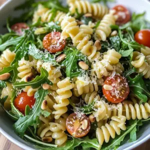 Zesty Lemon Arugula Pasta Salad in 15 Minutes