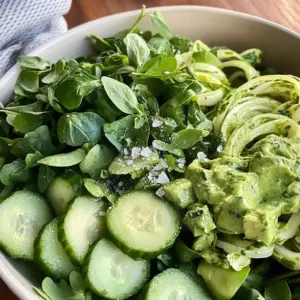 Big Green Salad With Green Dressing