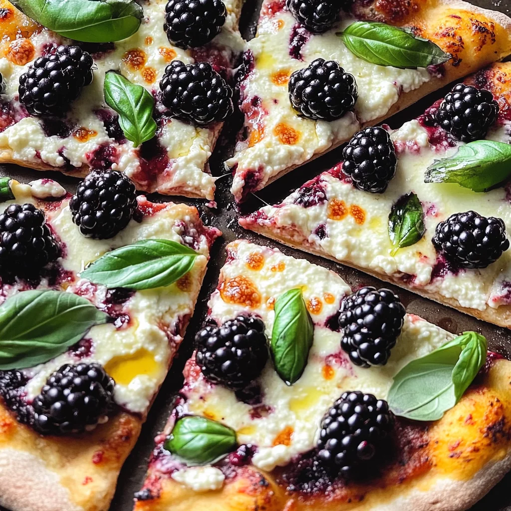 Blackberry Basil Ricotta Pizza