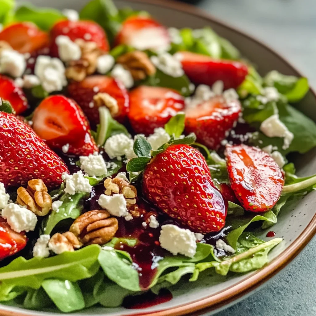 Easy Strawberry Salad with Vinaigrette Dressing