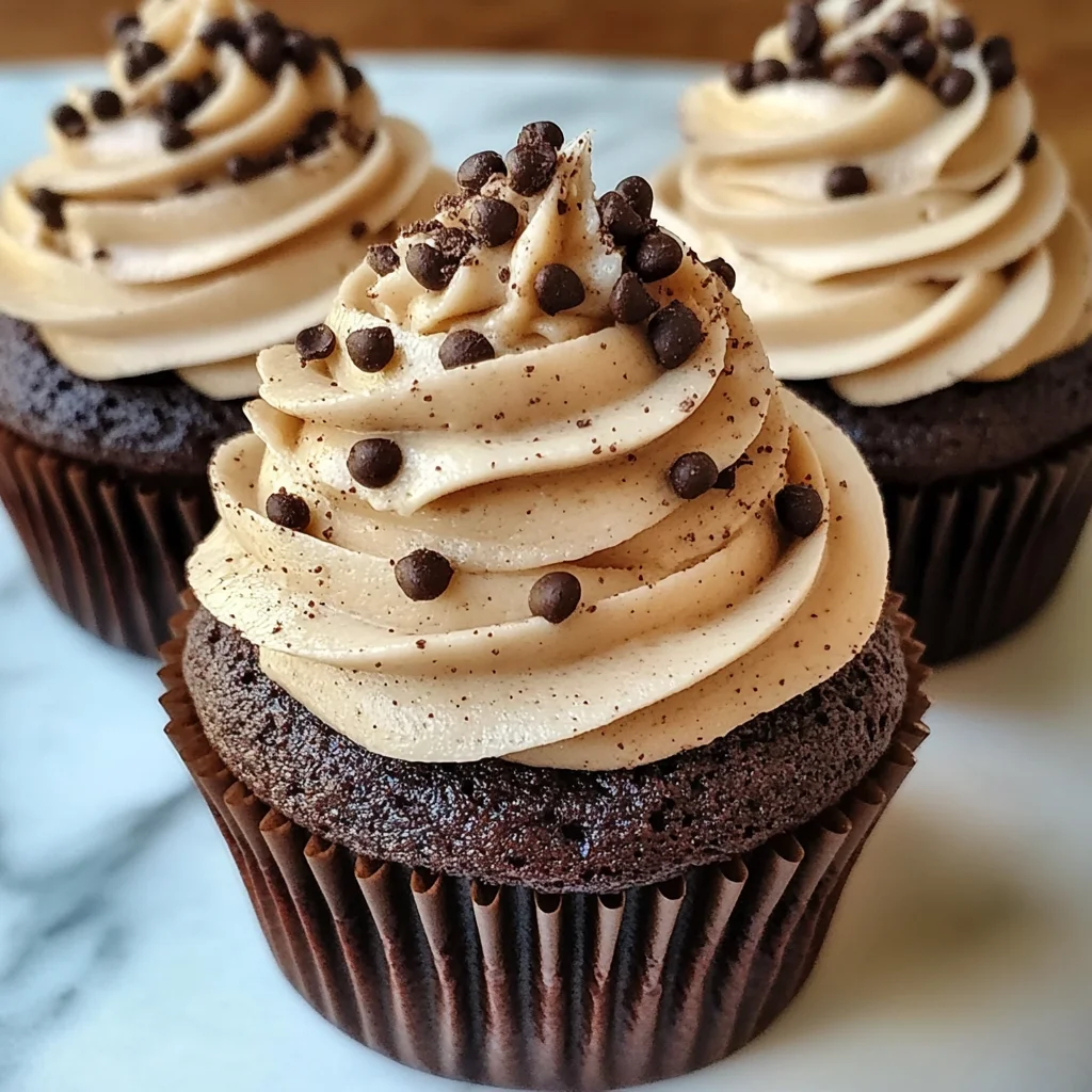 Espresso Brownie Cupcakes with Coffee Buttercream