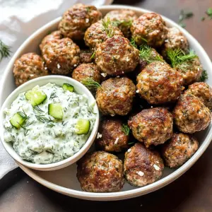 Greek Meatballs with Tzatziki Sauce
