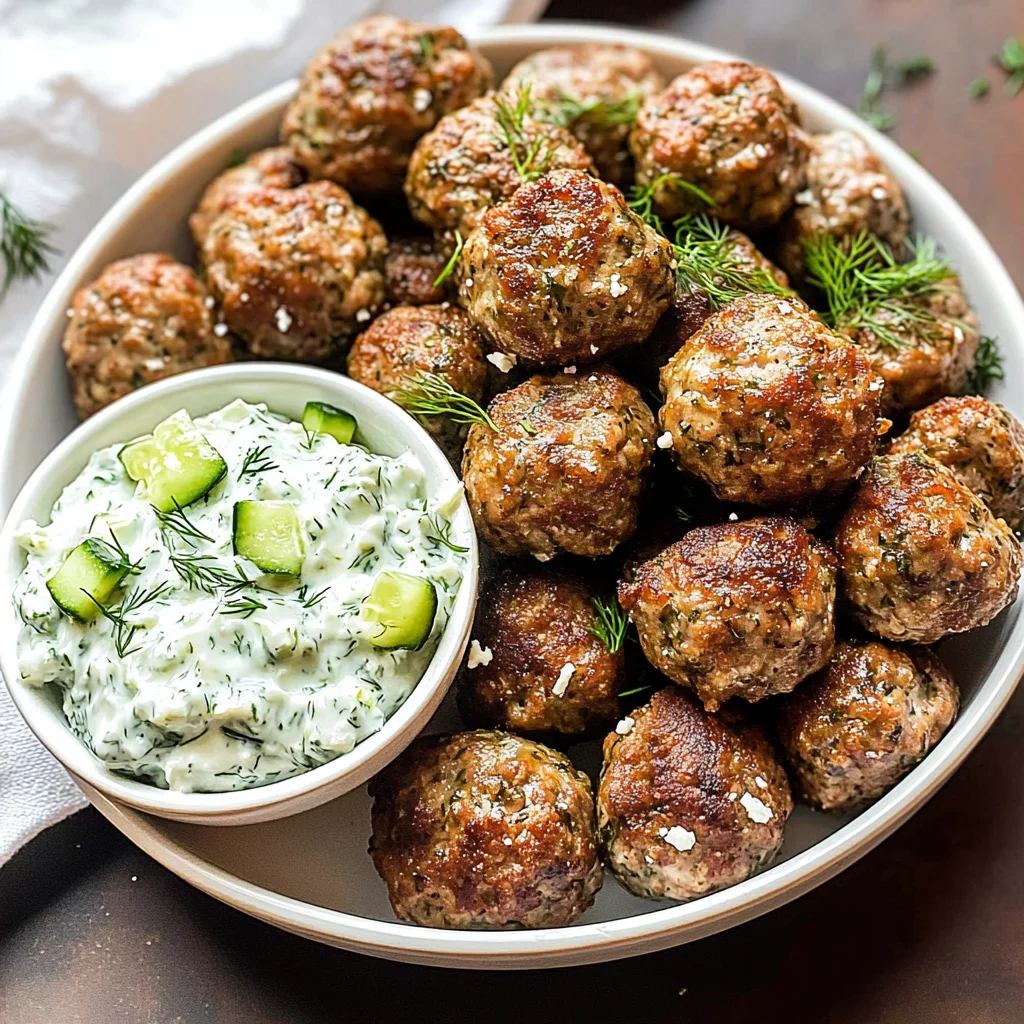 Greek Meatballs with Tzatziki Sauce