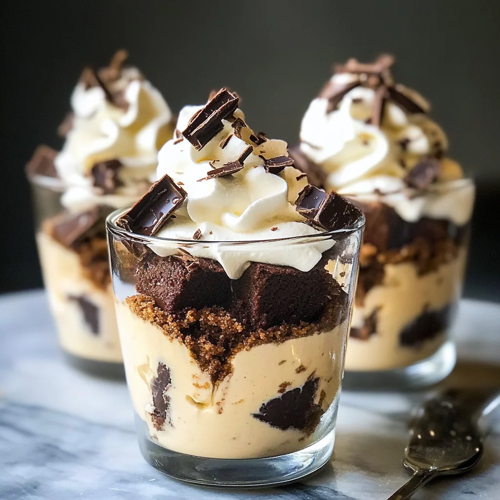 Irish Cream Brownie Trifles