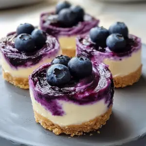 Juicy Mini Lemon Blueberry Cheesecakes
