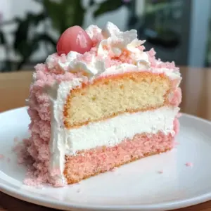 Lychee Cake With Pink Biscuits
