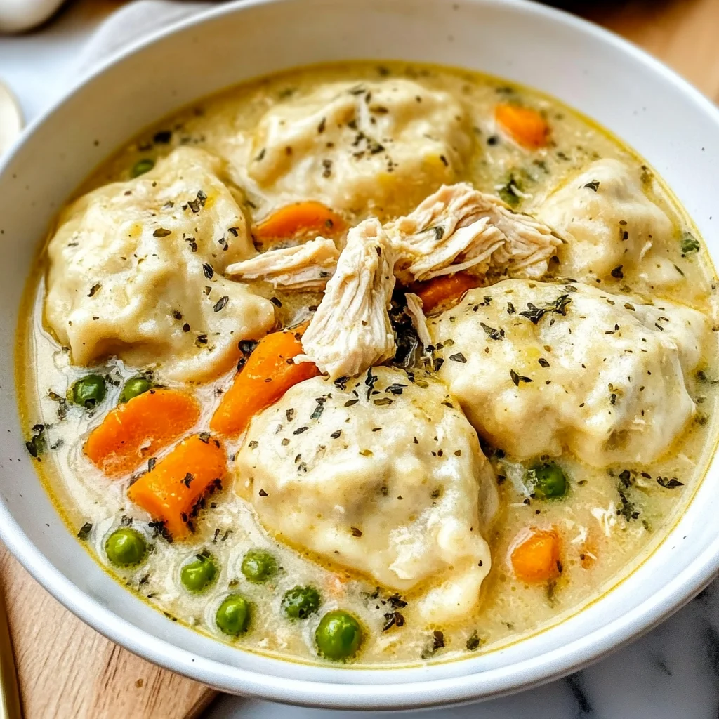 One Pot Chicken Dumpling Soup (with refrigerated biscuit dough!)