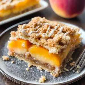 Peach Pie Crumble Bars