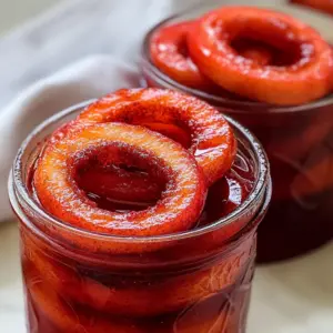 Spiced Apple Rings in a Jar
