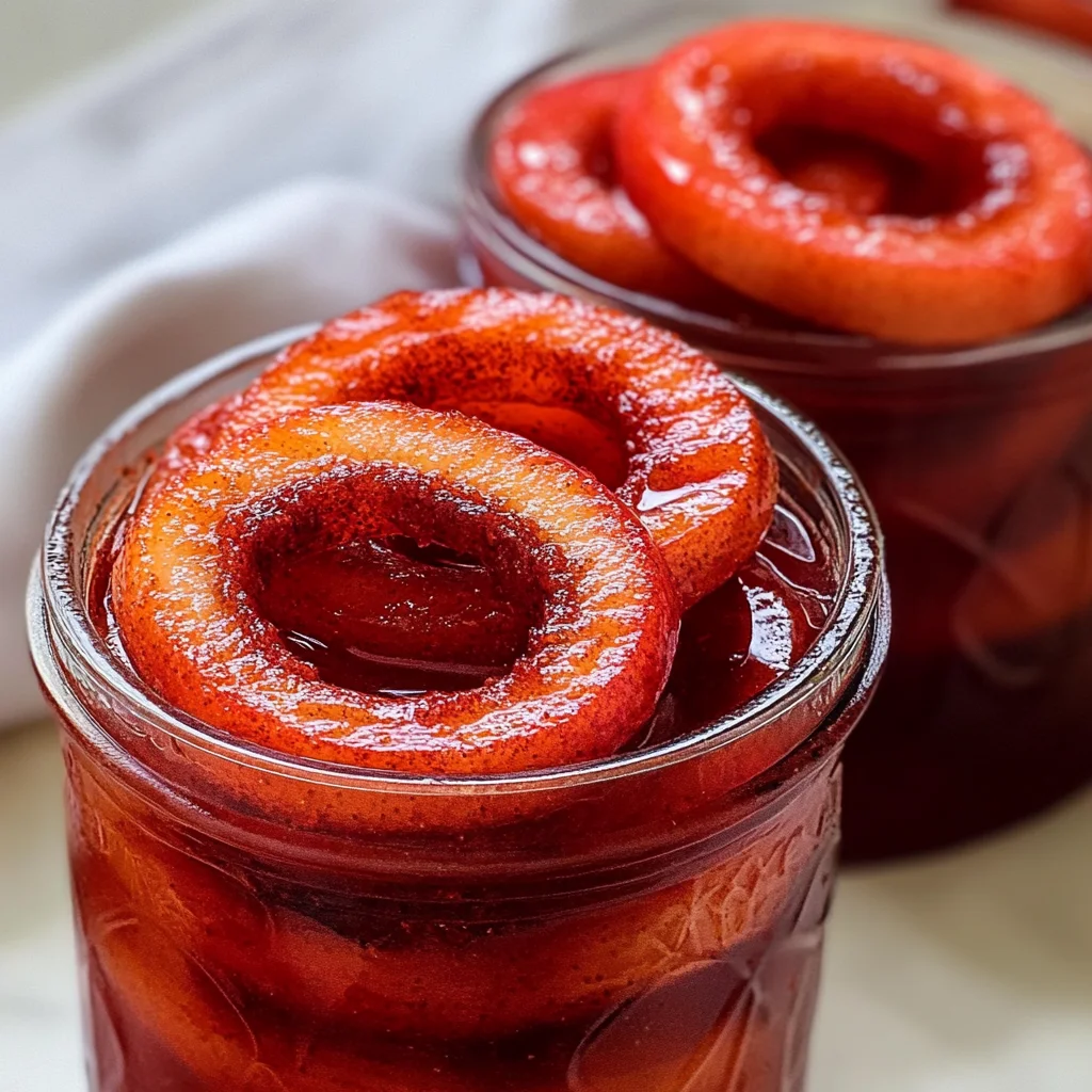 Spiced Apple Rings in a Jar