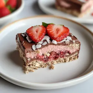 Strawberry Chocolate Bars with Coconut