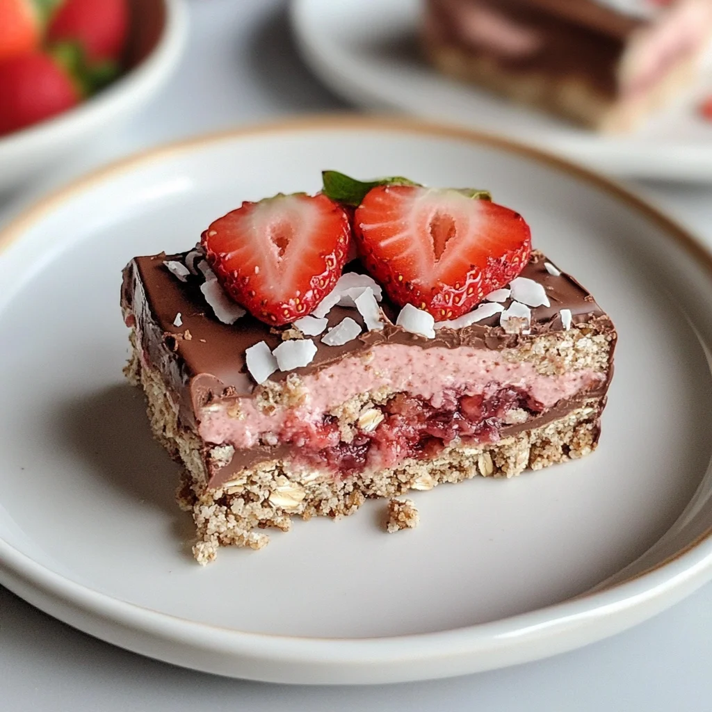 Strawberry Chocolate Bars with Coconut