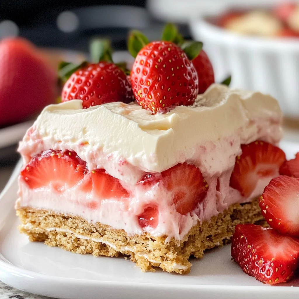 Strawberry Eclair Cake